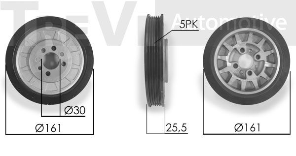 TREVI AUTOMOTIVE Rihmaratas,väntvõll PC1065